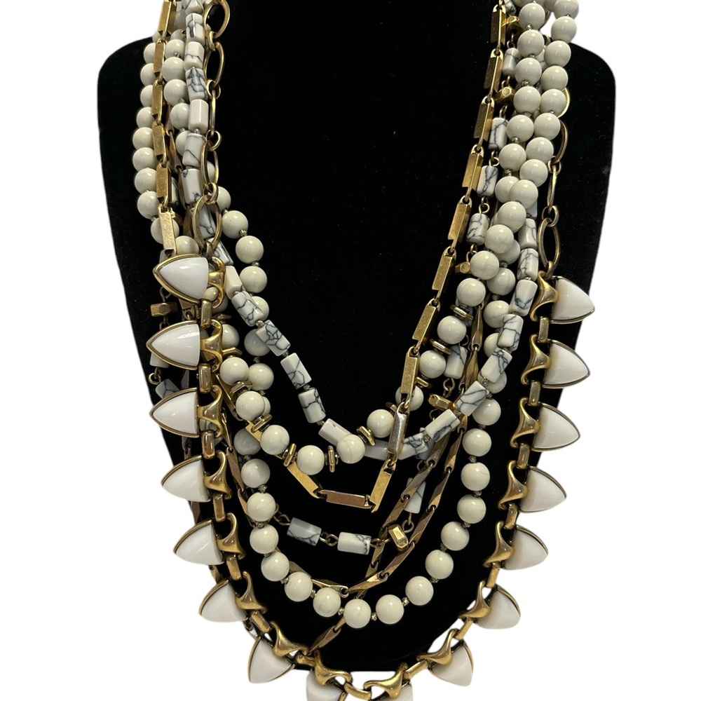 Stella & Dot Gold Tone Sutton Necklace 15”+3-1/2”